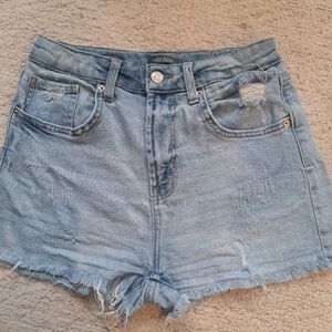 Wild Fable Blue Jean Shorts Distressed Raw Hem